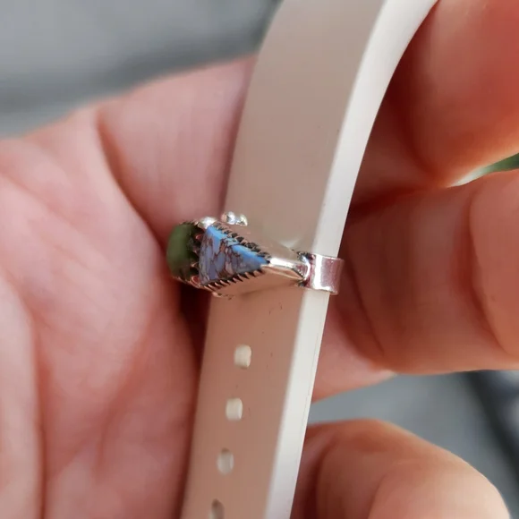 Handmade Sterling Silver 925 Smart Watch Band Charm Golden Hills Sonoran Gold - Picture 3 of 5